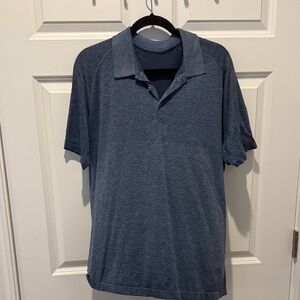 Lululemon Mens Light Blue performance knit polo size L